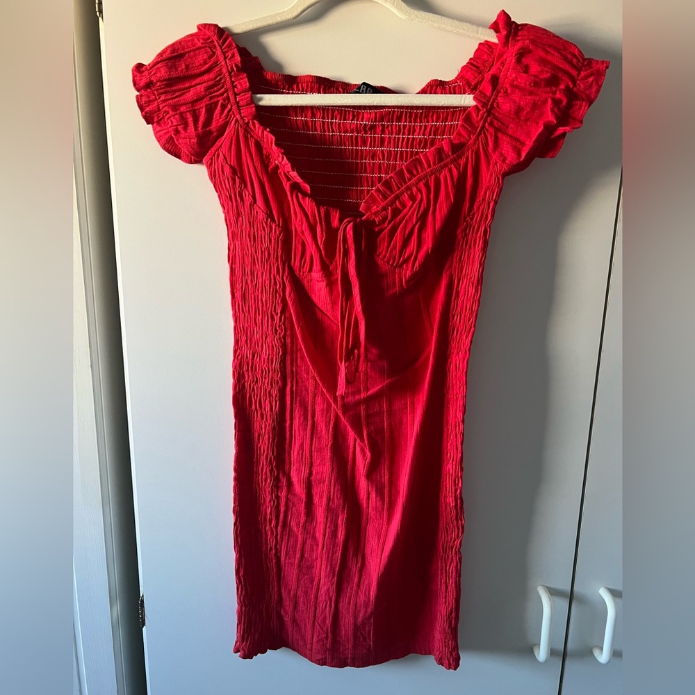 Red Smocked Mini